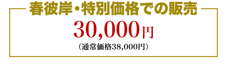 春彼岸・特別価格での販売