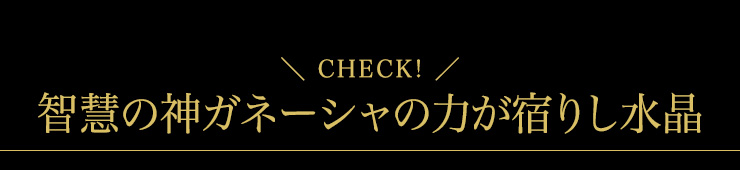 Check!>智慧の神ガネーシャの力が宿りし水晶