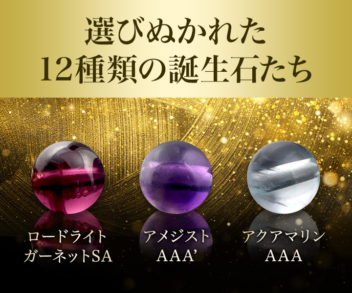 特選品】[☆]完全限定品ブレス【極Ver.59：Birthstone～12の貴石