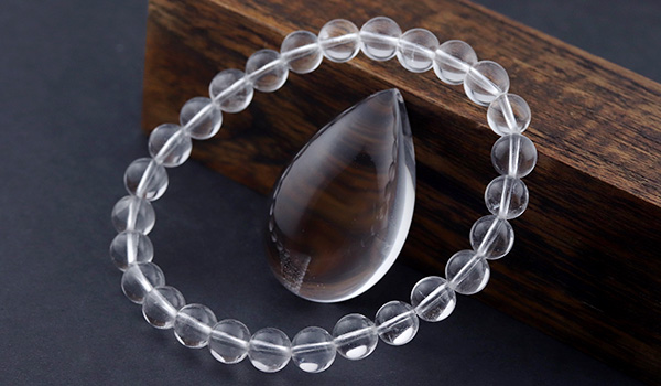 ☆]素通しブレス（パキスタン・スカルドゥ産ヒマラヤ水晶）6～6.5mm