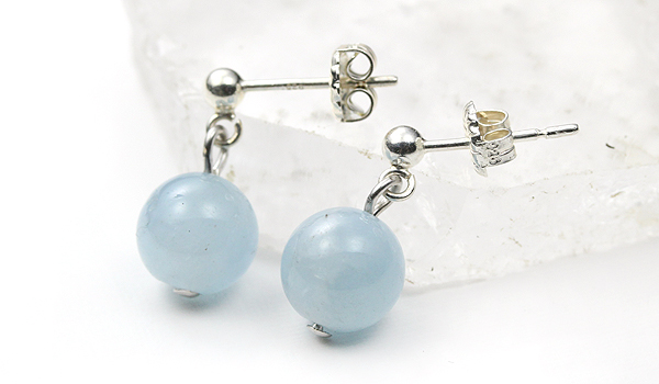 特別価格 言珠ピアス ミルキーアクアマリンaaa 8mm パワーストーンのヒーリングスペース タオ